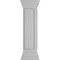 Ekena Millwork 12"W x 48"H End Newel Post with Panel, Peaked Capital & Base Trim (Installation kit included) NWL12X48EPP0B0 - alternate 4